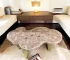36"x24" Rose Quartz Stone Dining Table Pink Crystal Healing Gemstone Countertops