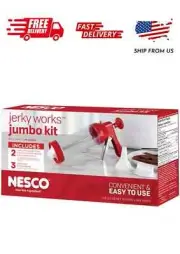 Nesco BJX-5 Jumbo Meat Beef Jerky Maker Gun Works With Spices Seasoning, Red