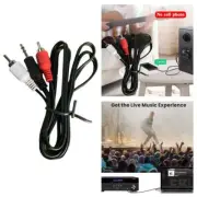 1M 3.5mm Male Stereo to 2 RCA Stereo Conversion Cable Line Audio Aux D5G1