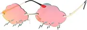 [OATIPHO] 1 Pair Cloud Sunglasses Clouds Eyeglasses Rimless Glasses Irregular Sunglasses Unisex Sunglasses Clouds Shaped Glasses Sunglasses Props Frameless Eyeglasses Funny Eyeglasses