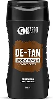 Beardo De-Tan Body Wash for Men, 200ml | Tan Removal Bodywash for Men | De-tan for men | Caffeine Body Wash | With Coffee & Aloe Extracts | For Body & Face | Refreshing Fragrance
