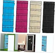 ANDRESLAD Over the Door Shoe Organizer with Mesh Pockets Space Saving Hanging Storage Bag for Shoes Accessories Pantry Bathroom Includes Strong Metal Hooks Black