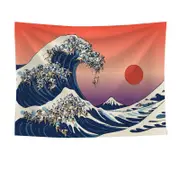 Wave Sun Landscape Stick Figure On Wall Tapestry Wgt 211312 Tapestries
