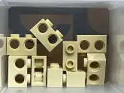 LEGO Parts - Tan Technic Brick 1 x 2 w Holes - No 32000 - QTY 10
