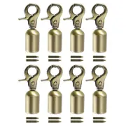 0.51" Cord End Cap Terminator Cord for Tassel Jewelry Making, 8Pcs Bronze
