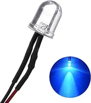 20pcs 3v/6v/9v/12v/24v in-line LED Lamp Bead Power Signal Light LED LED with Wire Lamp Bead Toy Car Indicator Decorative Lamp,Blue