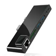 Sk-S4Hl Rj45 + 2 X Usb 3.0 + Hdmi + Sd / Tf Memory Card Reader Hub 4K Hdmi Adapter Black