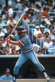 Jeff Burroughs Texas Rangers bats v the New York Yankees at a Maj- 1976 Photo 5