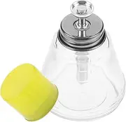 FOMIYES Clear Glass Dispenser Bottle for Nail Polish and Makeup Remover, 180ml Empty Lockable Push Down Pump Container