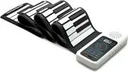 Keyboard Piano Standard 88 Keys Portable Roll up Piano for Kids Adults (White, 8