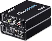 Tendak 3RCA AV CVBS Composite & S-Video R/L Audio to HDMI Converter Adapter Upscaler Support 720P/1080P with 3RCA S-Video Cable for NES SNES PS2 PS3 HDTV