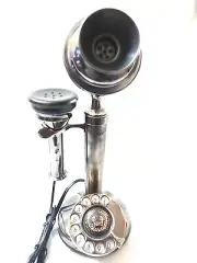ANTIQUE / VINTAGE LOOK COPPER COLOR BRASS CANDLESTICK TELEPHONE