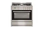 Euromaid 90cm Electric Oven Cooker w/ Gas Cooktop/Storage Drawer Stainless Steel