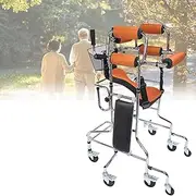 Walking Aids For Disabled People Walkers For Seniors 8 Wheel Walker With Seat Height Adjustable Hemiplegia Rehabilitation Standing Frame Loading Capacity 100kg(B(women))