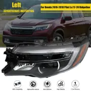 Left Side Headlamps Headlight For Honda 2016-2018 Pilot Lx/17-20 Ridgeline Black (for: Honda)