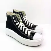 Converse CTAS Move HI Womens Size 8.5 Black Canvas Platform Sneaker Shoes 568497