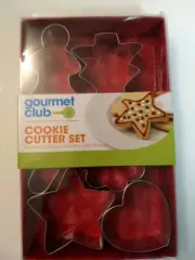 Gourmet Club Cookie Cutter Set - 6 Shapes - New in Box