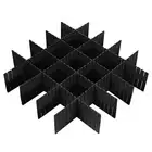 Drawer Dividers 8pcs Adjustable Plastic Divider Household Storage Black