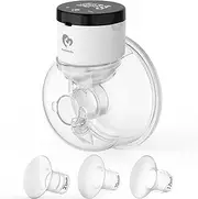 [Bellababy] Wearable Breast Pump Hands-Free, Wireless Pump Upgraded with Comfortable Flange 17mm, 19mm, 21mm Inserts, 4 Modes & 9 Levels Electric Pump Portable, Smart Display, 24mm, 1 Pack