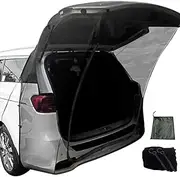 Misaakoeq Car Net,Breathable Anti-UV SUV Camping Cooler Net - Magnetic Car Tailgate Screen Mesh with Two-Way Zipper, SUV Camping Accessories for UV Protection and Privacy Protection