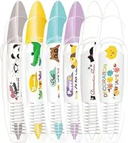 Decorative Pens for Kids | with Animal Design Pretty Pens for Women | Aesthetic Correction Tape Paint Supplies for College Work Students Kids School Teachers