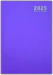 2025 A4/A5/A6 Pastel Colour Fashion Diary - Week to View or Day A Page Desk Planner (Purple, A4 Day A Page)
