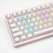126 Keys Silicone Keycaps Cherry Profile Rainbow Jelly Keycaps Set Compatible with 61/64/87/104/108 Cherry Mx Switches Mechanical Keyboard