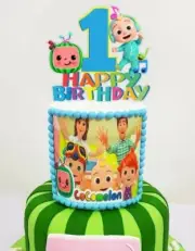 1pcs Acrylic Cocomelon cake topper first birthday cake topper cocomelon 1st bday