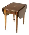 19" Brown Wood Oval Coffee Table With Drawer