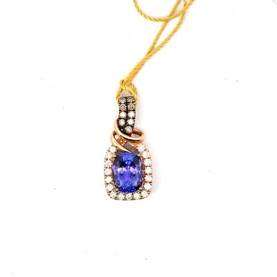 Le Vian 14k rose gold tanzanite and diamond pendant $3999 retail