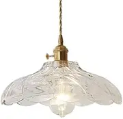 Creative Personality Transparent Glass Hanging Lamp,Nordic Minimalist Style Chandelier,E27 Screw Ceiling Lighting Fixtures,Corridor Porch Restaurant Decoration Pendant Light