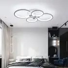 Modern LED Ceiling Light Fixture, Flush Mount Ceiling Lamp Acrylic 4-Ring Cir...