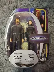 Star Trek Nemesis Riker & Troi 2 Pack TNG diamond Select Toys Art Asylum Figure
