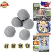 Versatile 5-Inch Ceramic Fire Balls - Perfect for Propane & Natural Fireplaces