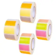 4 Rolls Colored Sticker Labels Name Tag Coding Stickers