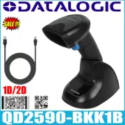 Datalogic QD2590-BKK1B Handheld 1D 2D Imager USB Barcode Scanner w/ Cable & Base