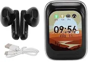 Earbuds HD Touchscreen, Noise Reduction, Long Lasting Sliding Design Earphone Headphone for 100H Playtime with APP Message Reminds and Personalized Screen Savers