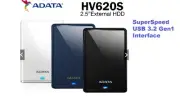ADATA HV620S (2TB) HDD USB3.2 Gen1, Plug&Play, Free gift (USB A/C adapter)