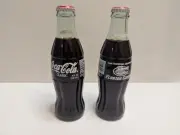 Set 1996 Florida Gators National Champions 8 Oz Full Glass Coke Bottle Excellent