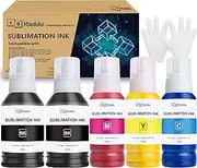 Msudoku 580 ml Sublimation Ink Multipack for Epson EcoTank 102 104 ET-2815 ET-2810 ET-2820 ET-2830 ET-2850 ET-2856 ET-2870 ET-4810 EcoTank Printer for Heat Transfer T-Shirts Tumblers (5 Pack of