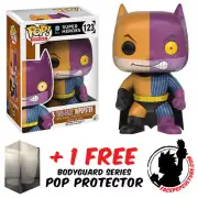 FUNKO POP DC COMICS TWO FACE #123 IMPOPSTER VINYL FIGURE + FREE POP PROTECTOR