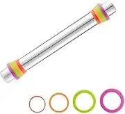 16 ''Adjustable Rolling Pin with Thickness Rings for Baking -Non Stick Stainless Steel Dough Roller Pin with Bands for Cookie,Wooden and Bread (Colored)