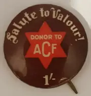 Australia • 1940s • ACF pin badge • One Shilling (1/-) • Salute to Valour
