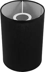 ABOOFAN Drum Lamp Shade - E27 Linen Cylinder Lampshade Replacement Decorative for Table Bedside Floor Lighting Accessory Black