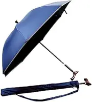 [XQYRZN] Walking Sticks Umbrella - Windbreak Ribs Walking Cane Umbrella Lightweight, Heavy-Duty Frame- Ideal for Climbing, Hiking, Hanging Out on Raining (Navy blue)