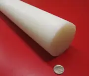 UHMW White Round Rod 3.00" Diameter x 36" Long, 1 Unit, Extruded