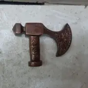 Handmade Axe Head Handle Only Victorian Wooden Walking Stick