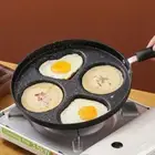 Non-stick Omelette Skillet 4 Grids Pancake Pan Mini Fried Egg Pan Bread