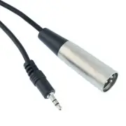 2m 3.5mm Stereo Jack Plug to Male XLR Audio Cable Lead
