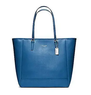 Coco小舖COACH 23821 Saffiano North/South City Tote  寶藍色